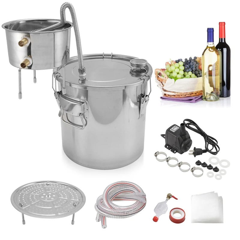 Wine Beer Distillation - Butelka do destylacji alkoholu 11L, zestaw