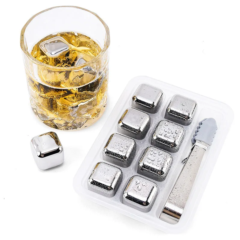 Whiskey Stone Set - Zestaw kostek lodu ze stali nierdzewnej