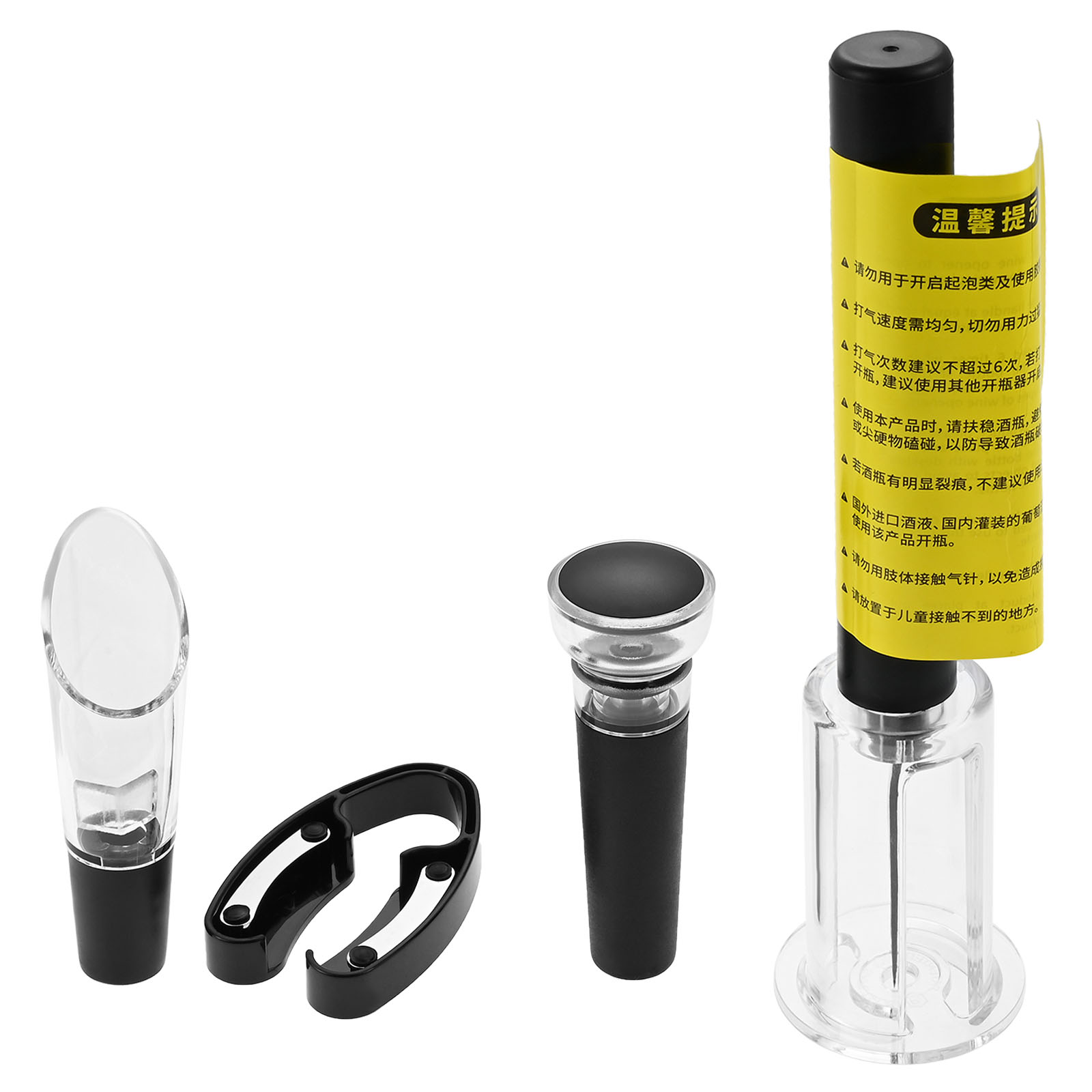 Bottle Stopper Set - 4 szt. przenośna pompka ciśnieniowa do