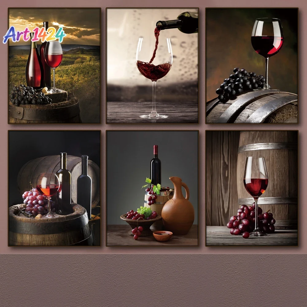 Wine Beer Red - 1 szt. obraz na płótnie bez