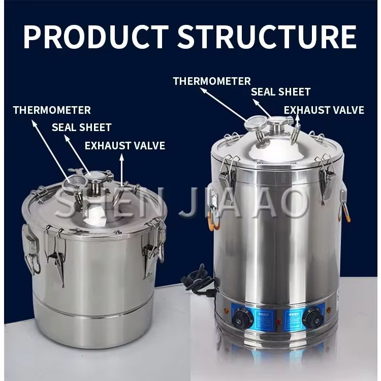 Wine Beer Distillation - 30-litrowy destylator alkoholu ze stali nierdzewnej,
