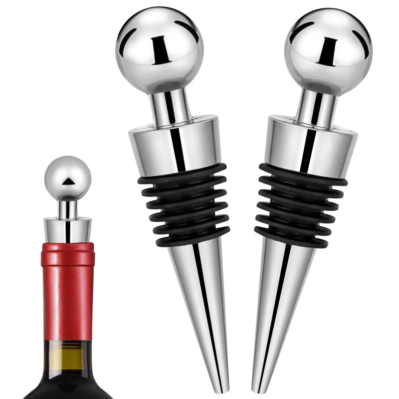 Bottle Stopper Set - 2 szt./zestaw Srebrne korki do butelek
