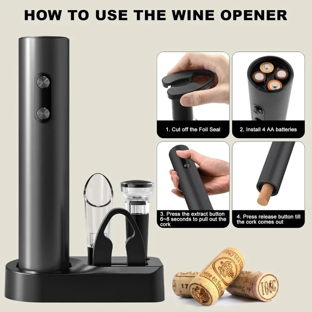 Elektryczny otwieracz do wina  – Bottle Stopper Set recenzja i cena