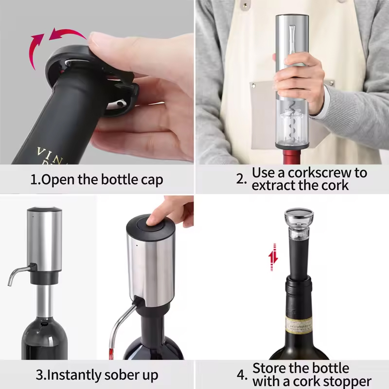 2024 Nowy projekt 4 w 1 Elektr – Bottle Stopper Set recenzja i cena