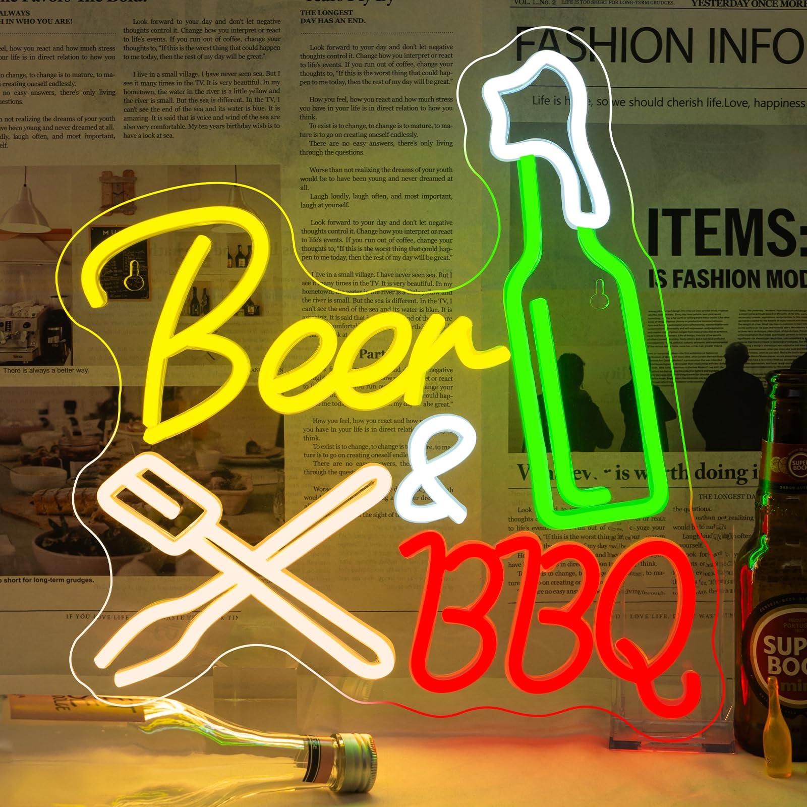 Neonowe szyldy z piwem do deko – Wine Beer Restaurant recenzja i cena