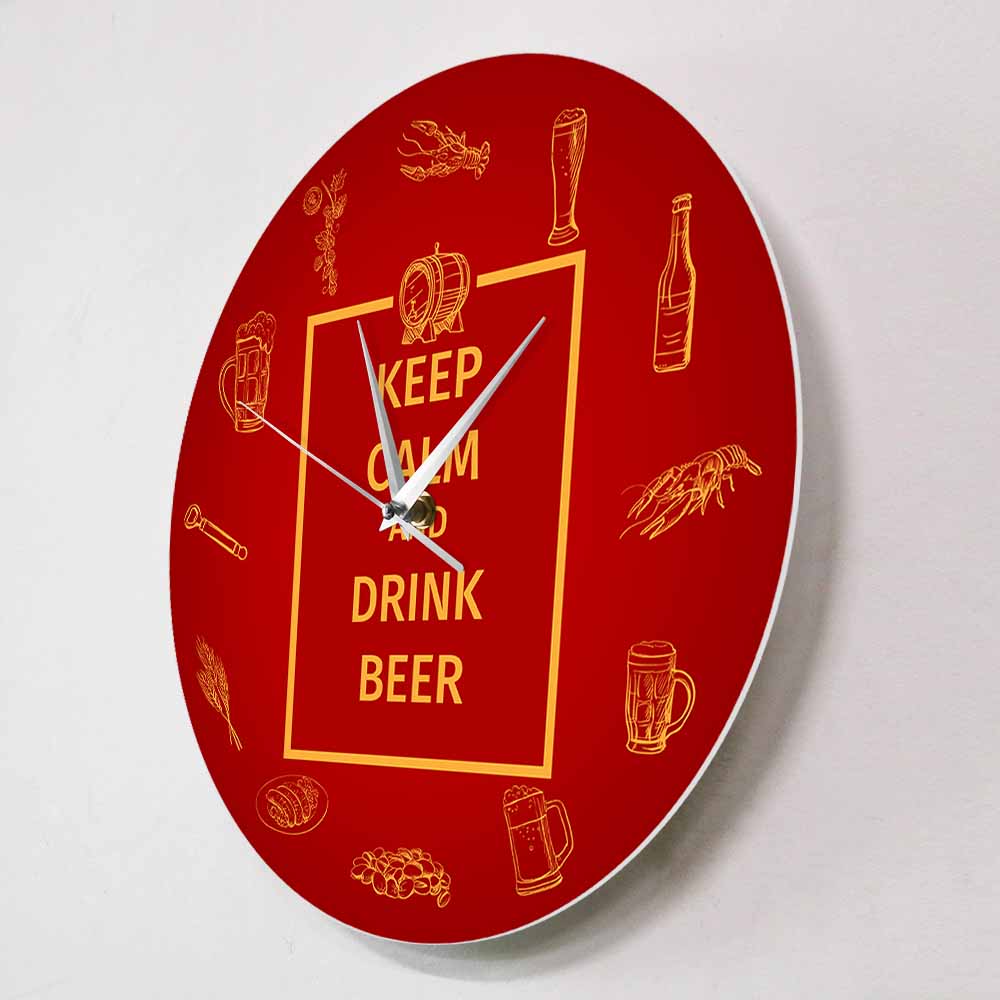 Zegar ścienny Keep Calm And Dr – Wine Beer Restaurant recenzja i cena
