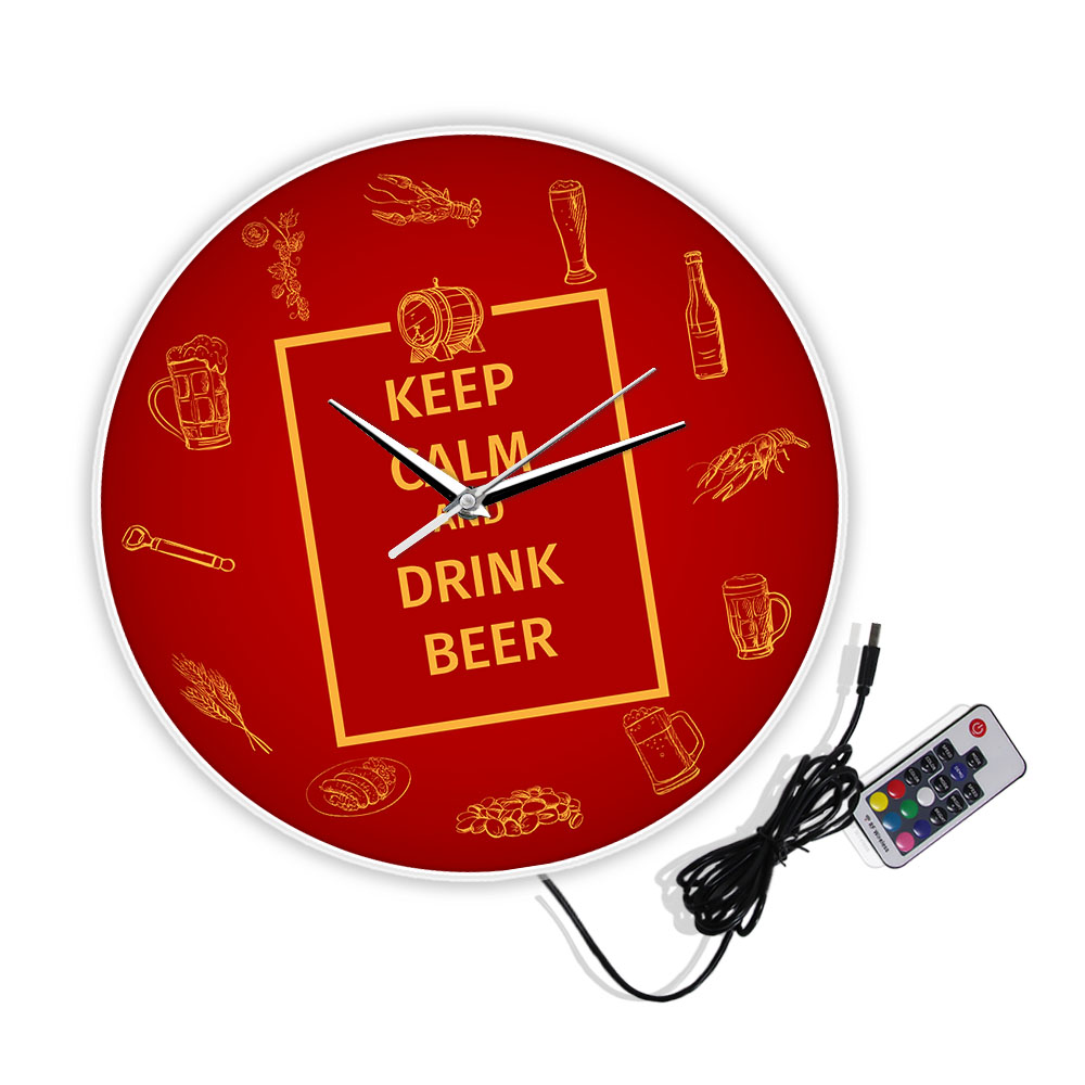 Zegar ścienny Keep Calm And Dr – Wine Beer Restaurant recenzja i cena