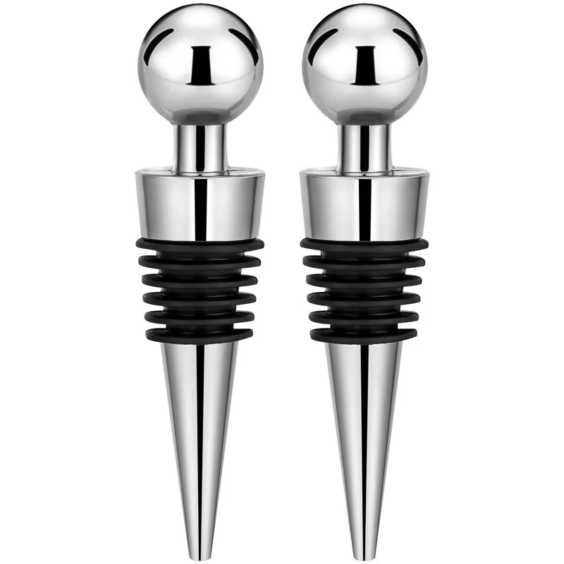 2 szt./zestaw Srebrne korki do – Bottle Stopper Set recenzja i cena